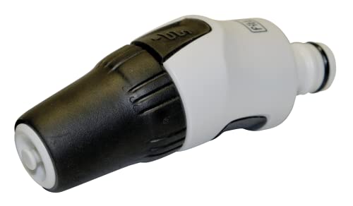 Fitt Lancia Ergonomica E Compatta Per Tubo Da Giardino Con Cono A Getto Continuo Regolabile, Colore Grigio