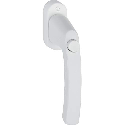 Hoppe 11780174 - Maniglia Per Finestra Con Bottone Automatico, 7 X 40 Mm, Colore: Bianco