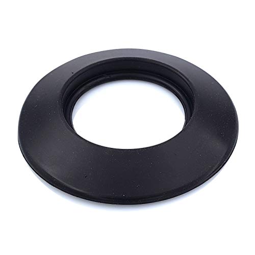 Tygerix® Rosone Coprimuro Nero In Silicone Per Tubi Da 60 Mm | Rosetta Flessibile Copriforo Da Muro Per Canna Fumaria Di Stufe A Legna, Pellet E Calda