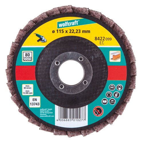 Wolfcraft Dischi Abrasivi A Lamelle In Fibra, 8422099