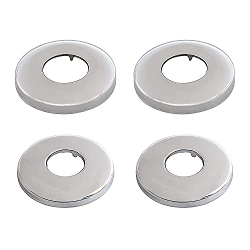 Yingcen 4 Pezzi Rosetta Del Rubinetto Acciaio Inox Rosetta Rubinetto Doccia Rosetta Cromata Per Piatto Doccia Con Valvola Del Radiatore, Diametro Inte