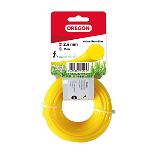 Oregon 69-362-Y Yellow Round Strimmer Line/Wire For Grass Trimmers And Brushcutters, 2.4 Mm X 15 M