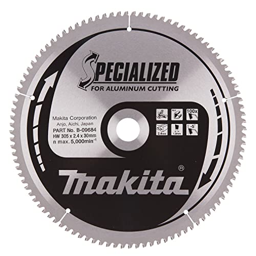 Makita B-09684 - Disco Para Ingletadora Especial Aluminio 305X2.3 Llanta 1.8 Mm 100Z -5 Grados Eje De 30