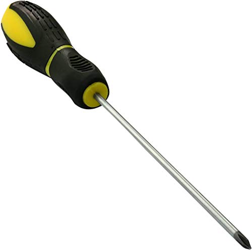 Aerzetix - Cacciavite A Croce Da Incasso Ph0 3X100Mm Per Vite Phillips - Punta Magnete/Magnetica - Impugnatura Antiscivolo Bimateriale - Lama In Accia