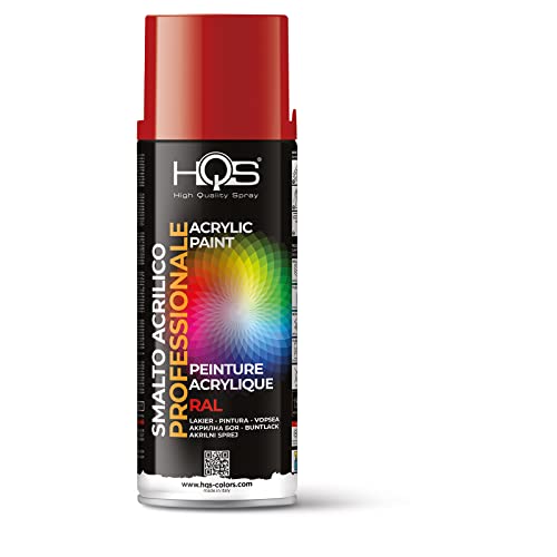 Hqs Bomboletta Di Vernice Spray Acrilica Colori Ral (Ral 3000 Rosso Fuoco)