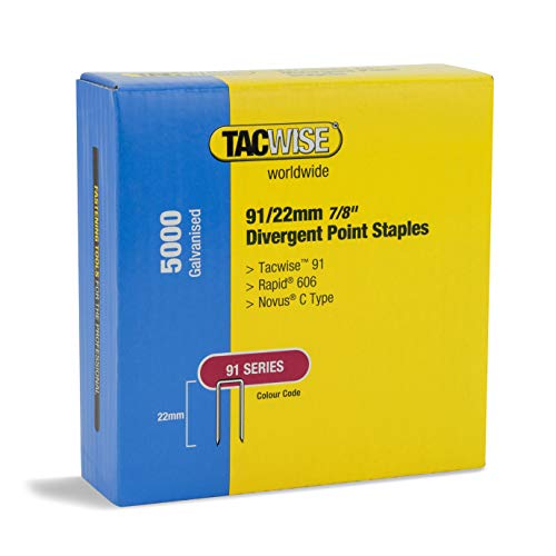Tacwise 1617 Punti A Corona Stretta E Punta Divergente Tipo 91/22 Mm, Confezione Da 5000