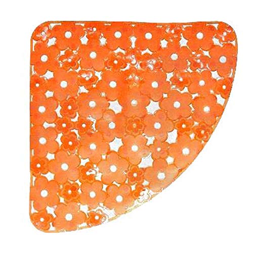 Tappeto Antiscivolo Per Doccia Angolo Modello Margherita Cm 59 X 59 Arancio