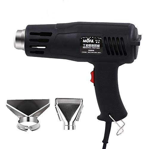 Pistole Ad Aria Calda, Per Mofa Da 2000 W, Con 2 Impostazioni Di Temperatura Da 150 °C A 550 °C (302 °F ~ 1022 °F), Cavo Lungo 4,6Ft Con 2 Ugelli Come