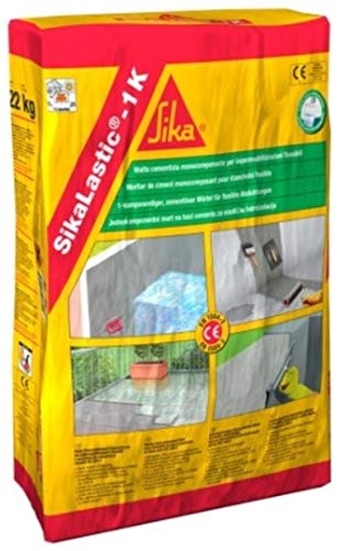 Sikalastic-1K Malta Cementizia Monocomponente Fibrorinforzata 20 Kg Impermeabilizzazione Balconi Terrazze Serbatoi Piscine