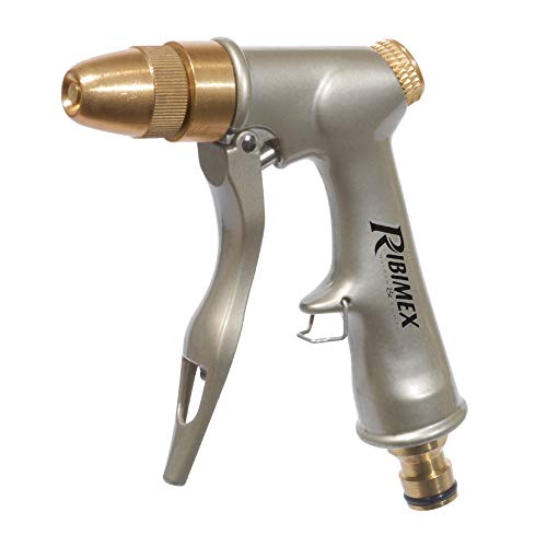 Ribimex Pra/Tlb.4401 Pistola Con Getto Regolabile, Metallo/Ottone, Argento