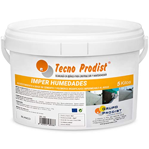 Imper Umidità Di Tecno Prodist - (5 Kg) - Malta Per Muratura, Impermeabilizzante - Trattamento Umidità Muri/Cantine Ecc. Malta Impermeabilizzante Faci