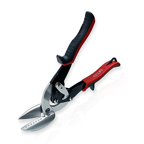Cclife Cesoia Per Lamiera Cr-Mo Aviation Snips Doppia Leva Dal Taglio 45Mm Per Lamiera Adatte Massimo Spessore Di Taglio 2Mm Extra-Robusto, Nome Motiv