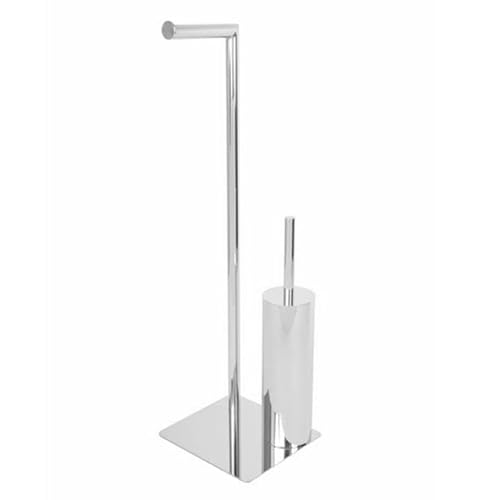 Piantana Porta Scopino Poseidon Cromo Cm 20 X H. 64,2 X 18