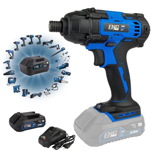 Eng Pro Avvitatore Ad Impulsi - Linea Professionale A Batteria One4All - Da 1/4" A Batteria 180 Nm 1 Velocità 2800 Rpm, 1 Batteria 2.0 Ah Inclusa