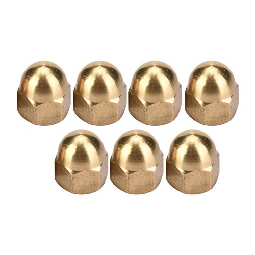 Dado Cieco Ottone Dado Esagonale Ghianda Alta Durezza M3-M12 Dado Cieco A Cupola 7 Tipi Dispositivi Di Fissaggio Per Veicoli Set Con Scatola(M6 20Pcs)