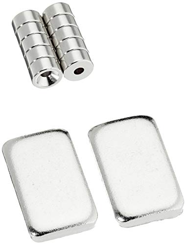 Magnete Neodimio Per Arti, Mestieri, Produzione Di Modelli, Fai -Da -Te, Hobby, Ufficio E Casa - 10Mm Dia X 5Mm Di Spessore X 3,2Mm C/Lavello - 2Kg Di