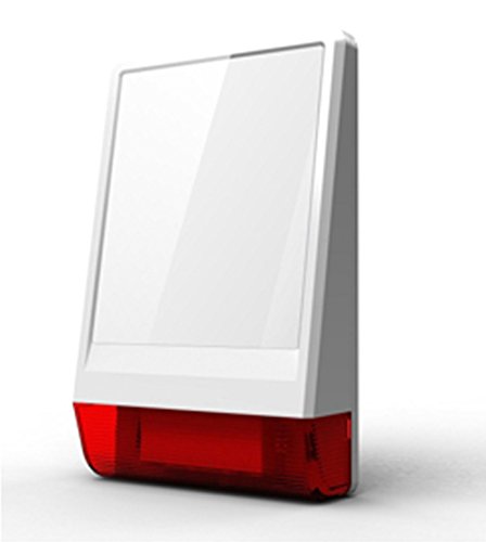 Fp-Tech Fp-Jdw08 Sirena Wireless Esterna Autoalimentata Per Antifurto, Bianco
