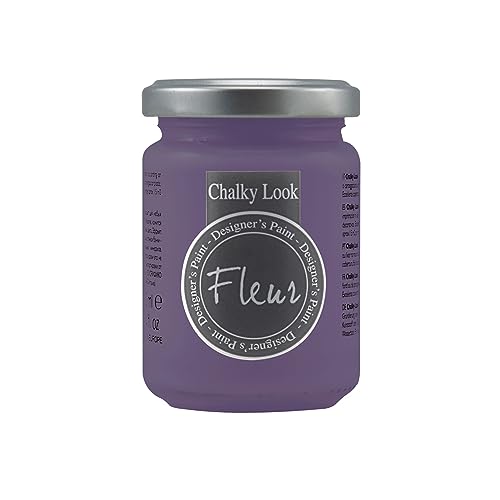 Fleur Designer'S Paint | Pittura Ad Acqua, Effetto Gesso Naturale, Extra Opaca, Fleur Chalky F72, Colore Purple Rain, Made In Italy, Formato Da 130 Ml