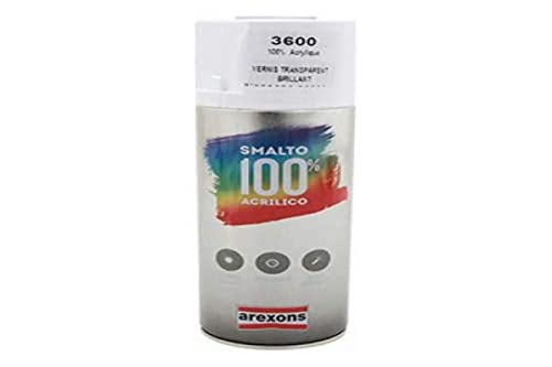 Arexons | Smalto 100% Acrilico Smalto Spray, Vernice Colore Trasparente Lucido 400 Ml, Spray Universale, Smalto Acrilico Resine Di Alta Qualità, Essic