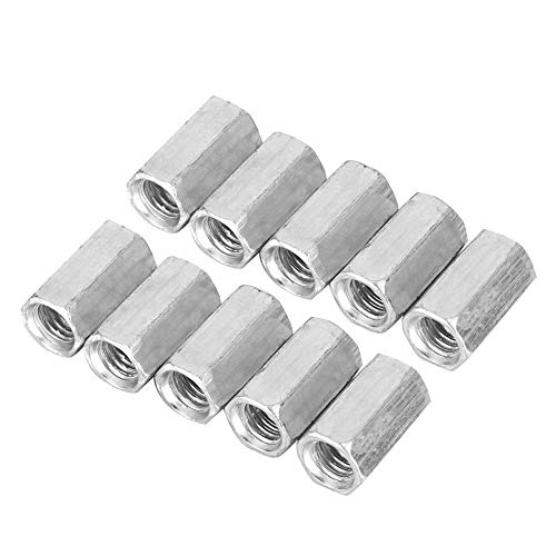 Fafeicy 10Pcs M8 Dado Esagonale Lungo Dado Esagonale Dado A Manicotto Esagonale Acciaio Al Carbonio Zincato Distanziali Filettati Di Fissaggio(M8*28),