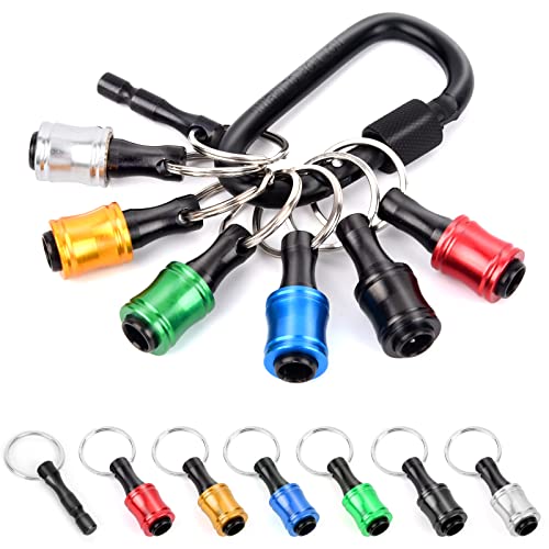 1/4 Pollici Hex Shank Alu Screwdriver Bit Holder, Adattatore Per Trapano Con Portachiavi, Supporto Per Punte A Sgancio Rapido Per Avvitatore Elettrico