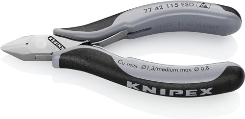 Knipex Tronchese Laterale Per Elettronica Esd Rivestiti In Materiale Bicomponente 115 Mm 77 42 115 Esd