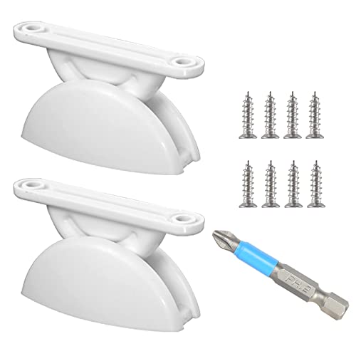 Fermo Per Porta Roulotte E Camper, 2 Pezzi Fermaporta Per Roulotte Fermaporta Esterno Bianco Fermaporta Camper Con Viti E Trapano Sicura Per Porta Cam