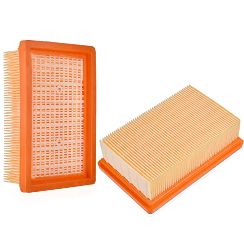 Leadaybetter 2 Pezzi Filtri Per Kärcher 2.863-005.0 Filtro Plissettato Piatto Per Mv4,Mv5,Mv6,Wd4,Wd5,Wd6 Filtro Di Ricambio Filtro