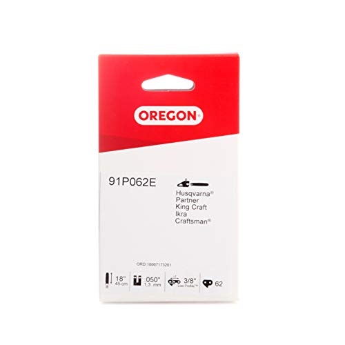 Oregon Catena Per Motosega, Passo 3/8'', Calibro 0,050”, 62 Maglie Di Trasmissione Per Barra Da 18'' (45 Cm), Compatibile Con Dolmar, Echo, Einhell, R