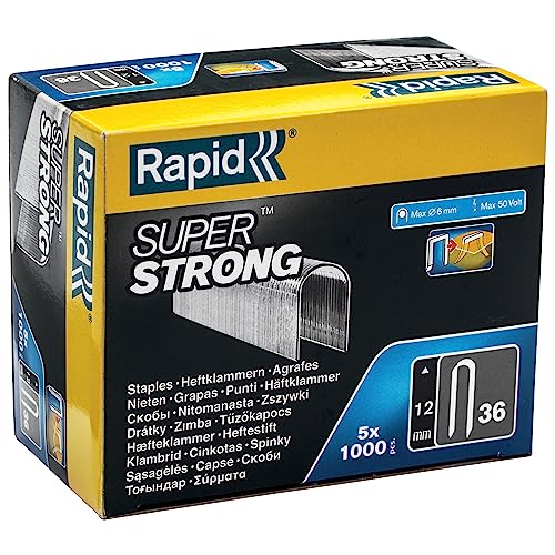 Rapid 5000511 Rapid No. 36 Punti Per Cavi Superstrong 12 Mm, Acciaio