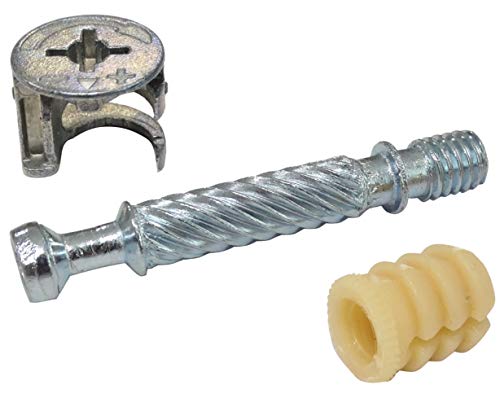 Aerzetix: 30 Set Perno Di Fissaggio Raccordo Di Montaggio Rastex Pannello 18Mm Mobile Manicotto Caviglia In Plastica C41550