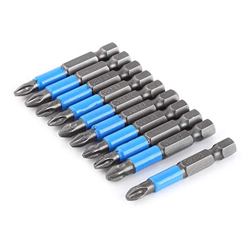 Bit Avvitatore, Akozon Cacciavite Magnetico Bit 10 Pz Ph2 50Mm Hex Magnetic Anti Slip Cacciavite Elettrico Bit Elettroutensili In Lega D'Acciaio Con C