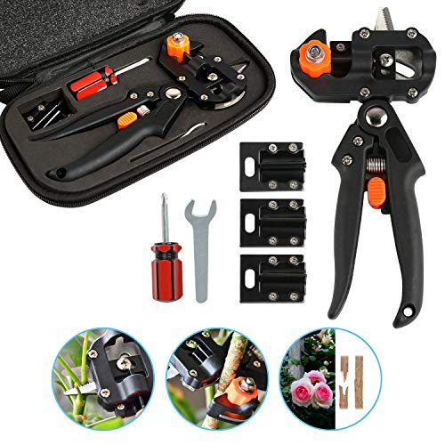 Ballery Forbice Per Innesti E Potatura, Cesoie Per Giardino Kit Innestatrice Professionale Per Alberi Da Frutto/Pianta/Ramo