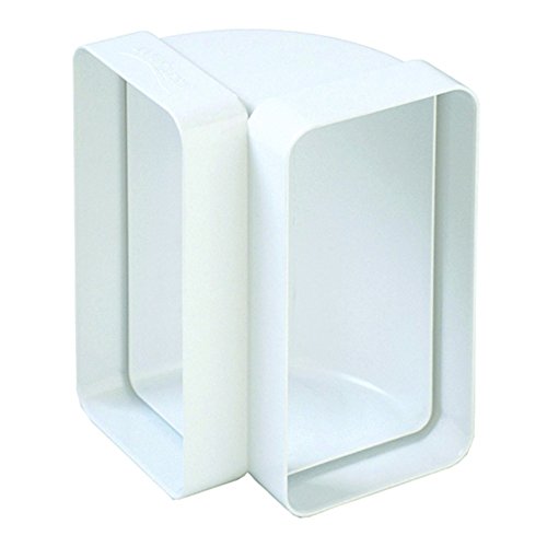 Curva 120X60 Per Aerazione Canalizzata Cappa Cucina Di Tipo Verticale Per Tubo Rettangolare In Pvc Colore Bianco