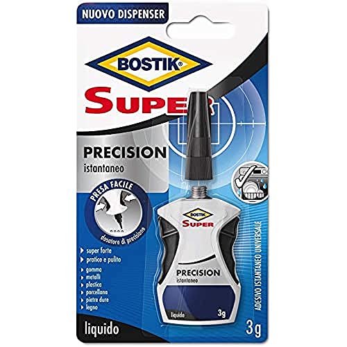 Bostik Super Precision Colla Istantanea Con Applicatore Di Precisione Per Piccole Riparazioni Trasparente, 3Gr