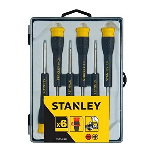 Stanley Stht0-62631 Cacciaviti Di Precisione, 4 X Std - 2 X Ph, Set Di 6 Pz