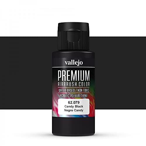 Vallejo : Premium Airbrush Paint : 60Ml : Candy Black Transparent