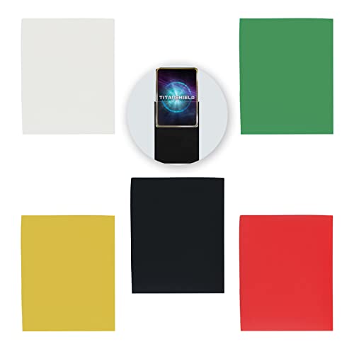 Cldurhge 5 X50 Double Mat Card Sleeves Standard Size 66 X 91, Rosso, Nero, Giallo, Bianco, Verde Safe Protective Sleeves Maniche Di Carta Per Yugioh,