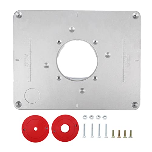 Router Table Insert Plate,Piastra Per Fresatrice In Lega Di Alluminio Con Anello Di Inserimento E Viti Di Installazione Per La Lavorazione Del Legno F
