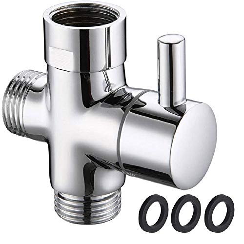 Perfetsell Valvola Deviatrice Doccia A 3 Vie In Ottone, G1 / 2, Deviatore Spruzzatore Termostatico Per Cucina Bagno (Cromato Lucido)