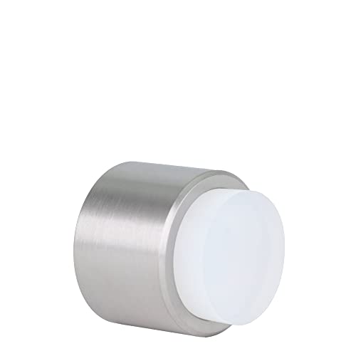Evi Herrajes | Fermaporta Adesivo Pour Mur | 28 X 28 Mm | Gomma Bianca | Acciaio Inox | Finitura Opaca | Ottima Adesione | 100% Funzionale | Mod. I-19