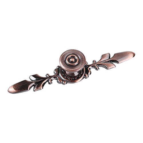 Fdit 4 Pezzi Pomelli Per Porte Stile Vintage Con Maniglione Piastra Posteriore Mobili La Casa Cassetti Armadi Con Vite Rot Bronzo