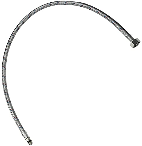 Aerzetix - C51099 - Tubo Di Alimentazione Per Miscelatore Femmina 1/2'' - Maschio M10 - Lunghezza 800Mm - Tubo Di Collegamento/Bagno/Cucina - Flessibi