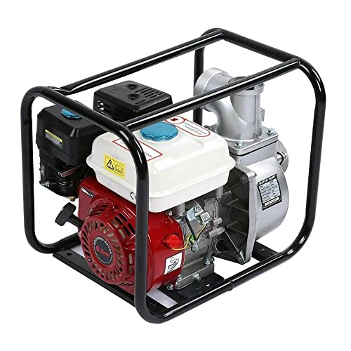 Motopompa A Scoppio Autoadescante Con Motore A Benzina 4 Tempi (60.000 L/H, 6,5 Cv, 3 Pollici Raccordo, 30M Altezza Massima Dell'Acqua, 7M Altezza Di
