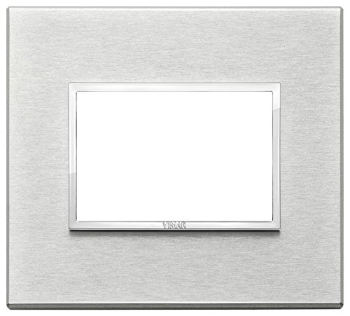 Vimar 21653.02 Eikon Evo Placca Alluminio 3M, Grigio Next