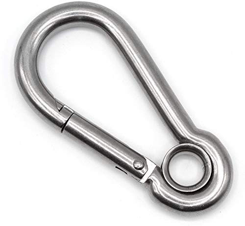 Constrabo | 5X Moschettoni Con Occhio Chiuso 60 X 6Mm | Qualità Din5299 C | Moschettoni In Acciaio Zincato Con Capacità Di Carico Fino A 120Kg | Mosch