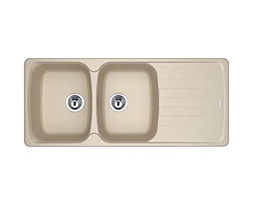 Franke - Lavello A Due Vasche Con Gocciolatoio Azg 621 Finitura Avena Da 116X50Cm