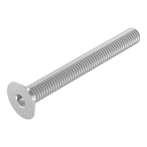 Vite A Testa Svasata Seccharo M10 X 90 Mm, Acciaio Inox V2A Va A2, Din 7991 / Iso 10642, Esagono Incassato, 20 Pezzi