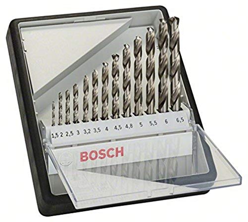 Bosch Professional 13 Pz. Hss-G Set Punta Per Metallo (Ø 1.5-6.5 Mm, Robust Line, Accessori Per Trapani)