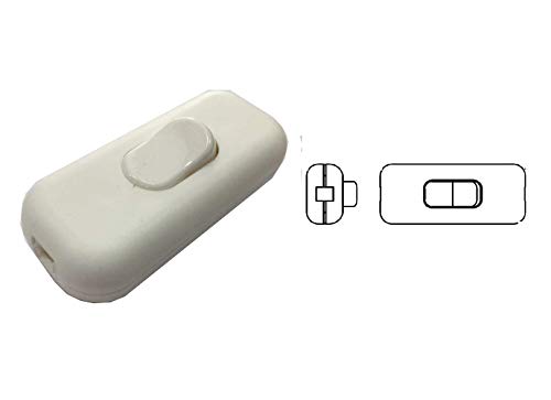 Pulsante Unipolare Interruttore A Peretta Terminale Bianco 230V 2A Abat Jour